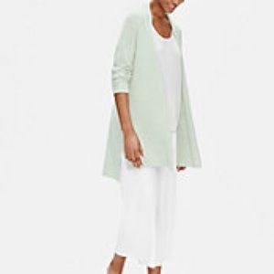 Eileen Fisher NWT Linen Crepe Long Cardigan XS
